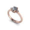 zasnubni prsten TESS s lab grown diamantem moissanitem ruzove zlato slza výbrus 7x5,00mm zlatnicke studio salaba zlatnictvi