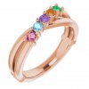 rodinný prsten dárek za miminko prsten s prirodnim drahokamy turmalín a topaz ametyst citrín smaragd ruzove zlato zlatnictvi salaba zlatnicke studio