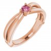 rodinný prsten dárek za miminko prsten s prirodnim drahokamy turmalín ruzove zlato zlatnictvi salaba zlatnicke studio