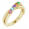 rodinný prsten dárek za miminko prsten s prirodnim drahokamy turmalín a topaz ametyst citrín smaragd zlute zlato zlatnictvi salaba zlatnicke studio