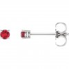 náušnice 1874 bile zlato rubin 2.50mm zlatnicke studio salaba zlatnictvi