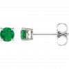 náušnice 1874 bile zlato smaragd 5,00mm zlatnicke studio salaba zlatnictvi