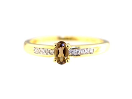 38504 zahnedovy prsten ze zlata s paskem briliantu