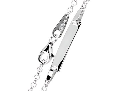 Zlatý náramek 14cm bílé zlato  + krabička a čistící utěrka zdarma