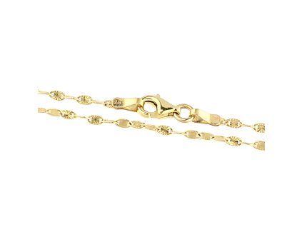 Zlatý náramek 18cm  + krabička a čistící utěrka zdarma
