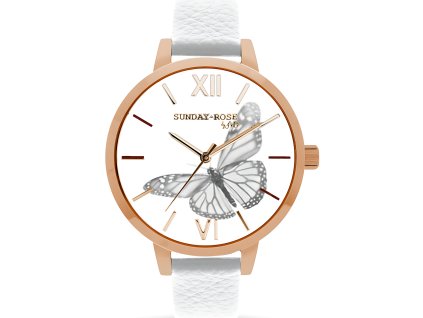 Dámské hodinky SUNDAY ROSE Alive Butterfly Sense SUN-A04