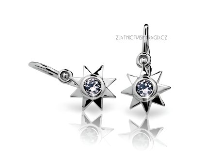 Hvězdy – náušnice bílé zlato ND1995 Diamonds s brilianty  + krabička a čistící utěrka zdarma