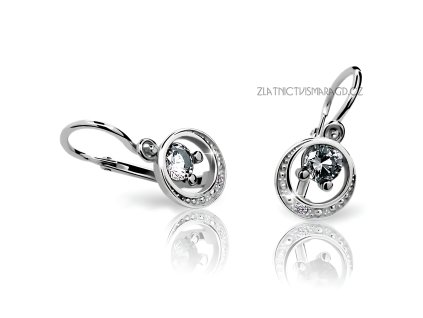 Dětské náušnice z bílého zlata  ND1997 Diamonds + brilianty  + krabička a čistící utěrka zdarma