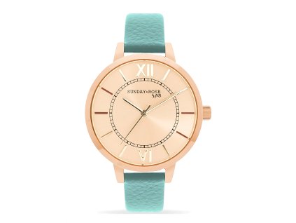 Dámské hodinky SUNDAY ROSE Classic Pastel Green SUN-C04