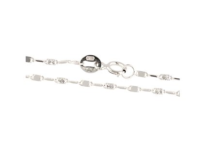 Zlatý náramek 19cm bílé zlato  + krabička a čistící utěrka zdarma