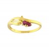 38558 elegantni rubinovy prsten ze zluteho zlata