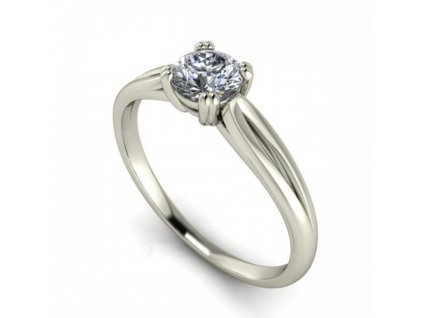 Prsten z bílého zlata se zirkonem - ruční práce Šperky JANN  Dárková krabička zdarma