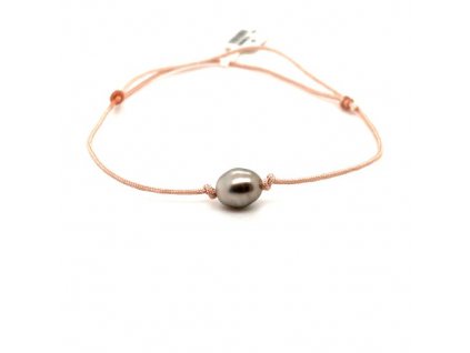 Náramek s Tahitskou perlou na posuvné šňůrce TAHPN2 zlatnictvivymolovi.cz