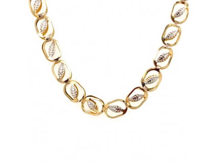 Náhrdelník ze žlutého a bílého zlata  Dárková krabička zdarma