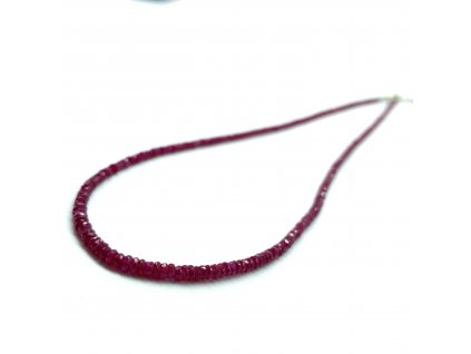 Náhrdelník s rubíny z Brazílie  Dárková krabička i certifikát o pravosti rubínů zdarma