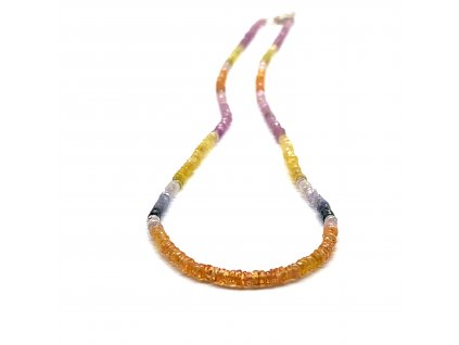Náhrdelník se safíry z Barmy 42,80 ct  Dárková krabička a certifikát o pravosti safírů zdarma