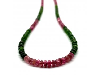 Náhrdelník s turmalíny ve dvou barvách  Dárková krabička i certifikát o pravosti turmalínů zdarma