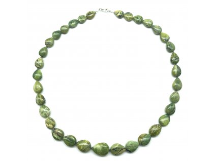 Náhrdelník s přírodními kameny - PREHNIT  Dárková krabička i certifikát o pravosti prehnitů zdarma