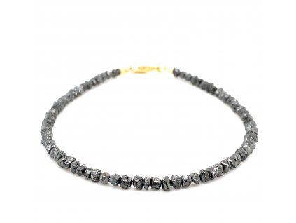 Náramek 22 cm s RAW - surovými diamanty se žlutým zlatem 14 kt RAWNAR46 zlatnictvivymolovi.cz  Dárková krabička a certifikát o pravosti Raw - surového diamantu zdarma