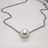 Mořská perla AKOYA na řetízku z bílého zlata  Dárková krabička i certifikát o pravosti perly zdarma
