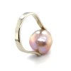 Prsten velikost s unikátní perlou zlatorůžové barvy GOBA  Dárková krabička i certifikát o pravosti perly zdarma