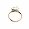 Prsten růžové Au stříbrná Keshi