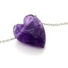 Ametyst srdíčko na řetízku z bílého zlata  Dárková krabička i certifikát o pravosti Ametystu zdarma