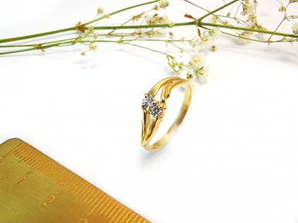Dámsky prsteň VZOR47 zo žltého zlata  +servis + krabička + darček