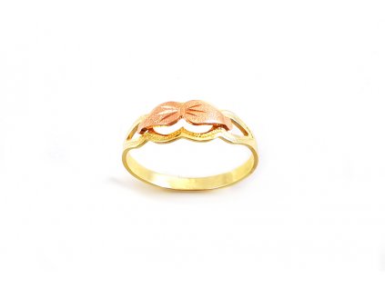 Zlatý prsteň VZOR 14 z kombinovaného ružovo-žltého zlata