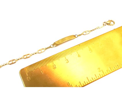 Detský náramok zo žltého 14 karátového zlata