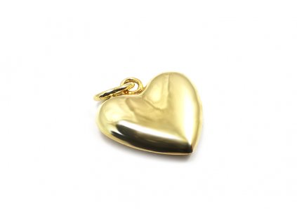 Prívesok v tvare srdca zo žltého zlata