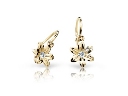 Detské náušnice Cutie model 1993 – zlaté kvietky pre nežné dušičky