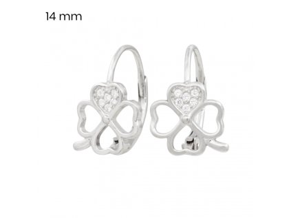 Strieborné náušnice štvorlístky