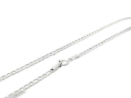 Dutá pancierová retiazka z bieleho zlata