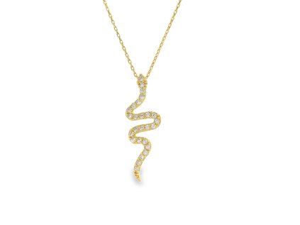 Zlatý náhrdelník s hadím príveskom – energia kundalini v šperku s dušou