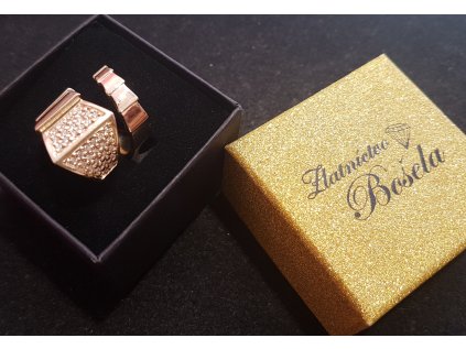 Dámsky prsteň v tvare hada zo žltého zlata s briliantmi + doživotný servis # GIFTS # krabička