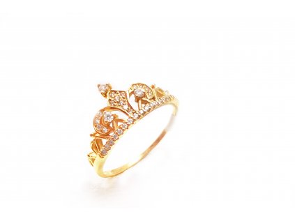 Nádherný prsteň VZOR KORUNKA zo žltého zlata