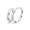 Svadobné obrúčky 4,00mm z bieleho zlata so stredovou čiarou