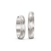 Svadobné obrúčky 4,00mm z bieleho zlata s vlnovkou