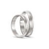 Svadobné obrúčky 4,00mm z bieleho zlata s vlnovkou