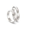 SSvadobné obrúčky 4,00mm z bieleho zlata s vlnovkou
