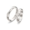 Svadobné obrúčky 4,00mm z bieleho zlata s vlnovkou