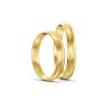 Svadobné obrúčky šírka 3,50mm zo žltého zlata so stredovou čiarou
