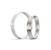 Svadobné obrúčky ploché 3,50mm z bieleho zlata s vlnovkou