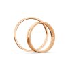 Svadobné obrúčky ploché 3,50mm z ružového zlata s vlnovkou