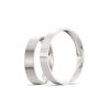 Svadobné obrúčky 4,00mm ploché z bieleho zlata