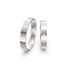 Svadobné obrúčky 4,00mm ploché z bieleho zlata