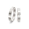 Svadobné obrúčky 4,00mm ploché z bieleho zlata