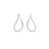 Strieborné náušnice v tvare kvapky so zirkónmi