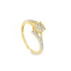 Zásnubný prsteň zo žltého zlata s briliantmi Flora